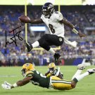 LAMAR JACKSON SIGNED PHOTO 8X10 RP AUTOGRAPHED BALTIMORE RAVENS MVP