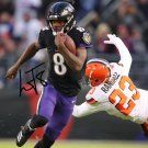 LAMAR JACKSON SIGNED PHOTO 8X10 RP AUTOGRAPHED BALTIMORE RAVENS NFL MVP