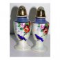 Blue Birds & Florals White Lustreware Salt & Pepper Shakers