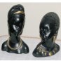 Two African Women Head Busts (California Pottery)