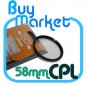 SALE 58mm Circular Polarizing CPL filter for DSLR Lens