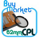 SALE 62mm Circular Polarizing CPL filter for DSLR Lens
