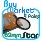 NEW 62mm Star Effect Filter Cross 4 Point 4pt for Lens