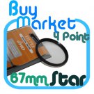 NEW 67mm Star Effect Filter Cross 4 Point 4pt for Lens