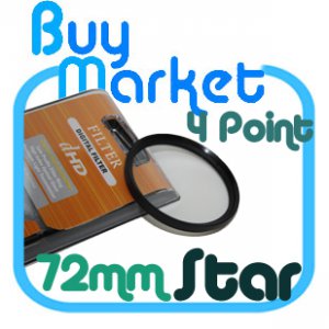 NEW 72mm Star Effect Filter Cross 4 Point 4pt for Lens