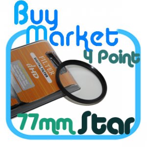 NEW 77mm Star Effect Filter Cross 4 Point 4pt for Lens