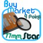 NEW 77mm Star Effect Filter Cross 4 Point 4pt for Lens