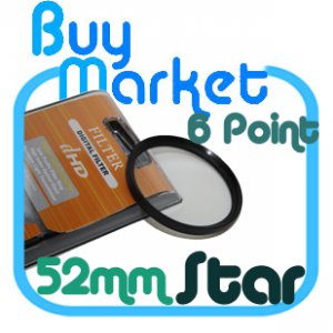 NEW 52mm Star Effect Filter Cross 6 Point 6pt for Lens