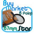 NEW 67mm Star Effect Filter Cross 6 Point 6pt for Lens