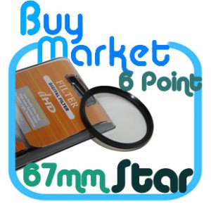 NEW 67mm Star Effect Filter Cross 6 Point 6pt for Lens