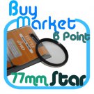 NEW 77mm Star Effect Filter Cross 6 Point 6pt for Lens