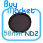 NEW 58mm ND2 Filter Neutral Density ND 2 for DSLR DC Camera Lens