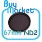 NEW 67mm ND2 Filter Neutral Density ND 2 for DSLR DC Camera Lens