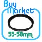 Adapter Filter Lens Step Up Ring 55-58mm 55mm to 58mm