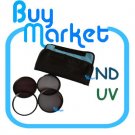 New 62mm ND2​+ND4+ND8 + UV Filter ND Kit Set with CASE for DC DSLR Camera Lens (***Free RA)