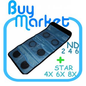 52MM 4X 6X 8X STAR ND2&acirc;��+ND4+ND8 ND FILTER SET with CASE for DSLR DC Canon Nikon (***Free RA)