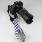 DSLR Canon Nikon Blue and White Camera Shoulder Neck Strap Grip Straps Belt #08
