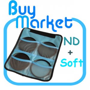 NEW 55mm ND2&acirc;�� + ND4 + ND8 + Soft Filter ND Kit Set with CASE for DSLR Camera Lens (***Free RA)