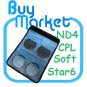 New 62mm ND4​+Star 6+Soft+CPL Filter ND Kit Set with CASE for DSLR Camera Lens (***Free RA)