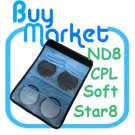 New 67mm ND48+Star 8+Soft+CPL Filter ND Kit Set with CASE for DSLR Camera Lens (***Free RA)