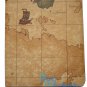 Brown World Map Leather Case Portfolio Cover Stand for Apple iPad3 the new iPad