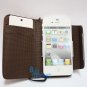 Apple iPhone 4S 4 Wallet Credit Card Flip Leather Pouch Case Cover +FREE SP & SP