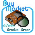 SALE 67mm Graduated Gradual Green Color filter for DSLR camera
