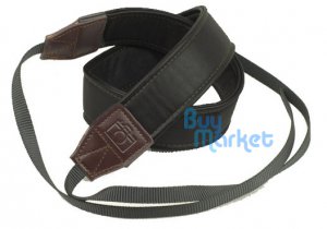 DSLR high quality BLACK leather Camera Shoulder Strap Grip Neck Belt Straps #36
