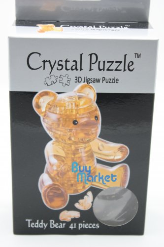DIY 3D Crystal Puzzle Jigsaw 41 pieces Toy Model Decoration -Golden Lovely Bear