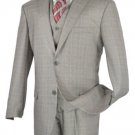 Mens 3pc Executive Gray Suit  46R
