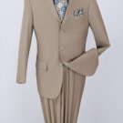 Loriano Mens 2pc Executive Tan Suit 40L