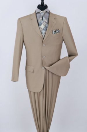 Loriano Mens 2pc Executive Tan Suit 40L