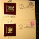 6 GOLDEN REPLICAS OF US STAMPS-VERY COLLECTIBILE- FINE