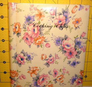 VINTAGE COOKING CLIPS BOOK-HB-unused--GREAT FOR COLLECTING RECIPES