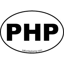 PHP Mini Euro Style Oval Sticker