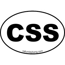CSS Mini Euro Style Oval Sticker