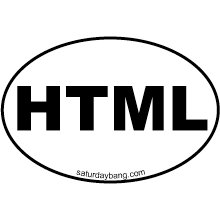 HTML Mini Euro Style Oval Sticker