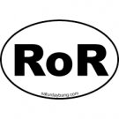 Ruby On Rails Mini Euro Style Oval Sticker (RoR)