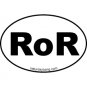Ruby On Rails Mini Euro Style Oval Sticker (RoR)
