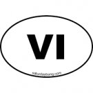 VI Mini Euro Style Oval Sticker