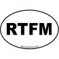 RTFM Mini Euro Style Oval Sticker