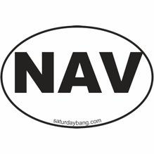 NAV Mini Euro Style Oval Sticker