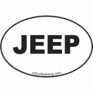 Jeep Mini Euro Style Oval Sticker
