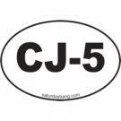 CJ-5 Mini Euro Style Oval Sticker
