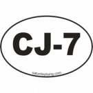 CJ-7 Mini Euro Style Oval Sticker
