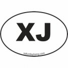 XJ Mini Euro Style Oval Sticker