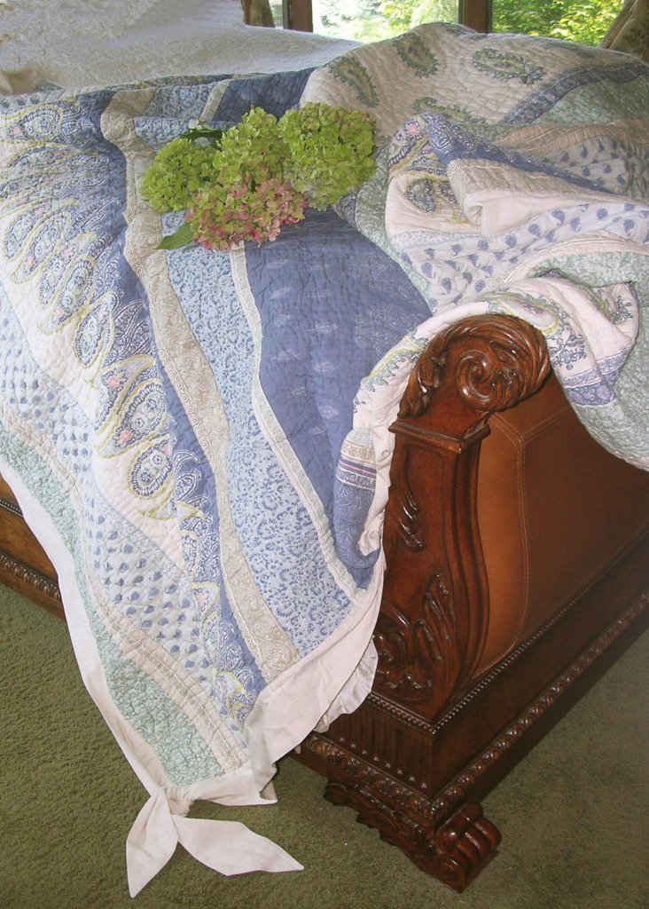 SOFT SURROUNDINGS COTTON MARRAKESH COTT/LINEN QUILT QUEEN
