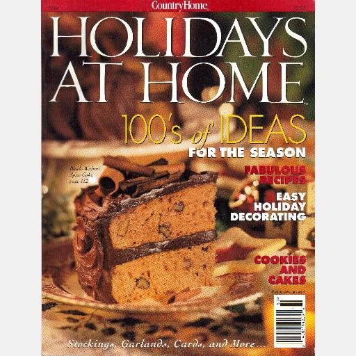 1996 COUNTRY HOME HOLIDAYS AT HOME Magazine 1996 Black Walnut Spice Cake