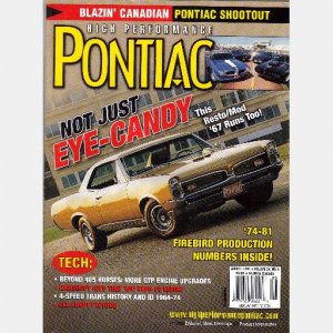 HIGH PERFORMANCE PONTIAC Magazine August 2003 Firebird Production Nos 1974-1981 Ross Racing Pistons