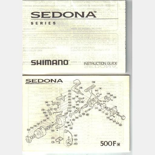SHIMANO SEDONA Reel series INSTRUCTION GUIDE Parts List Diagram 500F